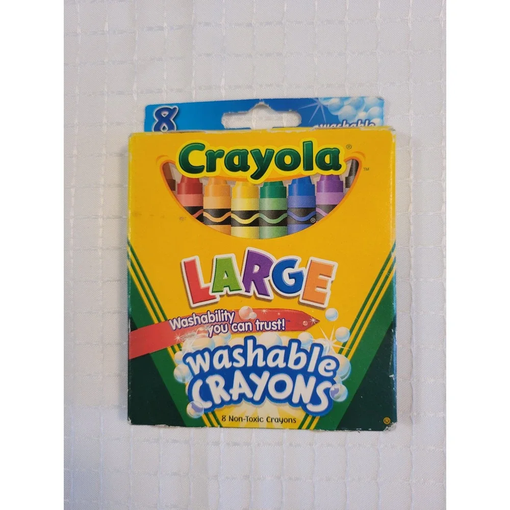 Crayola Large Washable Crayons 8 Count Non-Toxic 52-3280-0-215 Multi Color